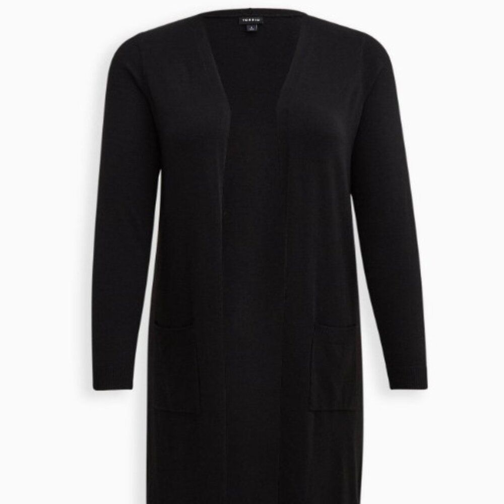 Torrid Size 4 Super Soft Plush Duster Open Front-… - image 2